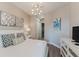 Main bedroom with king-size bed and modern decor at 2602 Sunrise Shores Dr, Kissimmee, FL 34747