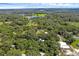 Aerial view showing home's location in a wooded area at 104 E Mcclendon St, Lady Lake, FL 32159