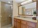 Bathroom with shower, granite vanity and mirror at 12556 Floridays Resort Dr # 207-A, Orlando, FL 32821