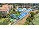 Aerial view of resort with water park and pool at 2616 Bowring St, Kissimmee, FL 34747