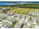 Aerial view of a single-Gathering home in a quiet neighborhood at 3198 Sailing Pier Ave, Winter Garden, FL 34787