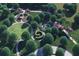 Aerial view of a community park with walking paths and gazebo at 110 W Railway Ave, Oakland, FL 34760