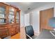 Home office with built-in shelving and a comfortable work space at 8116 Powell Dr, Orlando, FL 32822