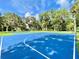 Blue basketball court with a hoop in a park-like setting at 70 Millholland St, Oakland, FL 34760