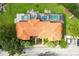 Top-down view of townhomes, highlighting the layout and shared pools at 3052 Secret Lake Dr, Kissimmee, FL 34747