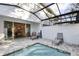 Private screened pool and patio with access to living area at 17204 Blessing Dr, Clermont, FL 34714
