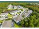 Aerial view of community with various townhouses and landscape at 17204 Blessing Dr, Clermont, FL 34714