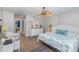Spacious bedroom with king-size bed and en-suite bathroom at 2100 Ocean Shore Blvd # 203, Ormond Beach, FL 32176