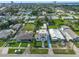 Aerial view of the property and surrounding neighborhood at 424 Pelican Ave, Daytona Beach, FL 32118