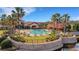 Community pool and clubhouse aerial view at 500 Arena Dr, Davenport, FL 33837