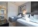 Bedroom with two twin beds, closet, and bathroom access at 7514 Sunflower Cir, Kissimmee, FL 34747