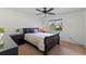 Cozy bedroom with double bed and ceiling fan at 1106 Kerwood Cir, Oviedo, FL 32765