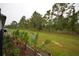 Landscaped backyard with lush greenery and wooden fence at 20797 Racine St, Orlando, FL 32833