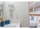 Bathroom vanity with hairdryer and outlets at 6165 Carrier Dr # 1210, Orlando, FL 32819