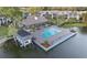 Aerial view of community pool and clubhouse at 11 Escondido Cir # 105, Altamonte Springs, FL 32701