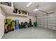 Garage with overhead storage and ample space at 8632 Bridgeport Bay Cir, Mount Dora, FL 32757
