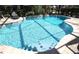 Inviting freeform pool with blue tile accents at 16328 Wind View Ln, Winter Garden, FL 34787