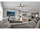 Open concept living space with a view of the kitchen at 1409 Sutton Island Dr, Deland, FL 32724
