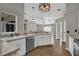 White shaker cabinets, stainless steel appliances, and granite countertops at 1409 Sutton Island Dr, Deland, FL 32724