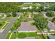 Aerial view showcasing home's location and neighborhood setting at 1409 Sutton Island Dr, Deland, FL 32724
