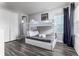 bedroom with a bunk bed and plenty of closet space at 1407 Fairview Cir, Reunion, FL 34747