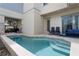 Private, plunge pool with patio furniture for relaxing at 1407 Fairview Cir, Reunion, FL 34747