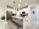 Modern kitchen with white cabinets, stainless steel appliances and a large island at 13041 Inkwell Aly, Winter Garden, FL 34787