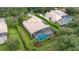 One-story home with screened pool and lush landscaping at 25822 Feather Ridge Ln, Sorrento, FL 32776