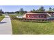 Kindred Homes community entrance with a fountain and landscaping at 1897 Walnut Creek Dr, Kissimmee, FL 34744