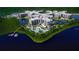 Aerial view of resort with pool and lake at 14501 Grove Resort Ave # 1507, Winter Garden, FL 34787