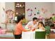 Gathering arts and crafts area with tables and supplies at 14501 Grove Resort Ave # 1507, Winter Garden, FL 34787