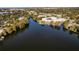 Aerial view of waterfront community with calm waters at 1818 Mondrian Cir, Winter Park, FL 32789