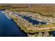 Aerial view of a marina with boats and RVs at 1681 Andover Ridge Dr, Deland, FL 32720