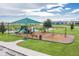 Community playground with swings, slides, and shaded seating at 301 Primrose Dr, Davenport, FL 33837