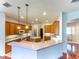 Spacious kitchen with light wood cabinets, ample counter space, and island at 24023 Robinwood St, Leesburg, FL 34748