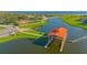 Community boat dock with covered launch area at 3070 Silver Fin Way, Kissimmee, FL 34746