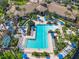 Aerial view of community pool and clubhouse at 8298 Portofino Dr # 202, Davenport, FL 33896