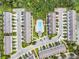 Aerial view showing the location of the property at 594 Piazza Pt, Oviedo, FL 32765