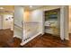 Spacious upstairs linen closet with wire shelving at 221 Las Fuentes Dr, Kissimmee, FL 34746
