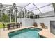 Screened pool and patio furniture at 690 Pebble Beach Dr, Davenport, FL 33896