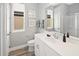 Clean bathroom, featuring a single vanity and shower at 9179 Breeze Mist Ter, Kissimmee, FL 34747