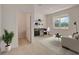 Bright home office featuring built-in shelving and a comfortable workspace at 12783 Trovita Dr, Grand Island, FL 32735