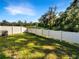 Fenced backyard with grassy area and water view at 309 Gina Ln, Davenport, FL 33837