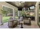 Covered patio features an outdoor kitchen and seating at 5121 Latrobe Dr, Windermere, FL 34786