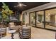 Evening view of a relaxing patio with seating at 5121 Latrobe Dr, Windermere, FL 34786