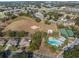 Aerial view of community amenities including pool, tennis court, and park at 950 Amy Ridge Ct, Kissimmee, FL 34747