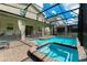 Large screened pool and spa with patio and home view at 2816 Simile St, Kissimmee, FL 34746