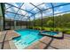 Inviting screened pool and spa with brick pavers at 2816 Simile St, Kissimmee, FL 34746