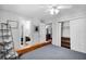 Bright bedroom with a double bed and views of the backyard at 5080 Seminole Ave, Winter Park, FL 32792