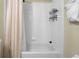 Bathroom with shower and shelf at 2364 Silver Palm Dr, Kissimmee, FL 34747